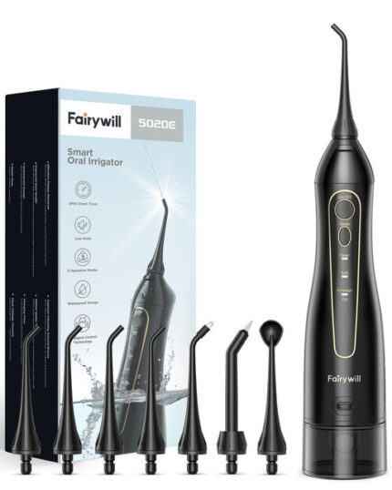 Irrigateur bucco-dentaire portable à usage domestique avec 7 embouts