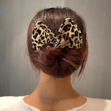 Barrettes à boucles en forme d'arc avec plaque ondulée pour chignons