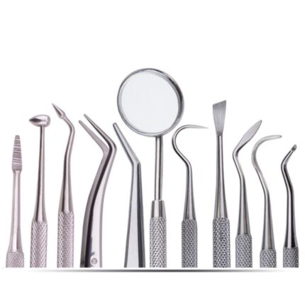 Lot de 10 outils en acier inoxydable pour les soins et le nettoyage dentaires