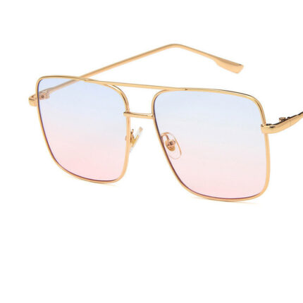 Lunettes polygonal à monture en métal de style rétro à la mode pour hommes et femmes