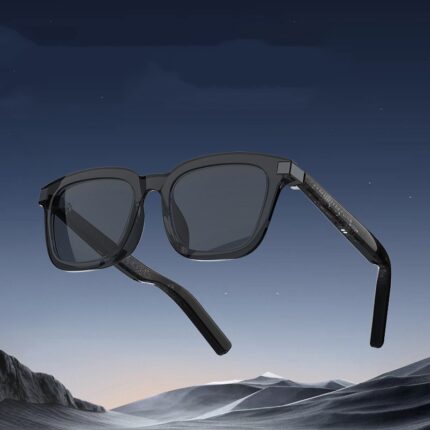 Lunettes Bluetooth intelligentes à technologie noire à la mode