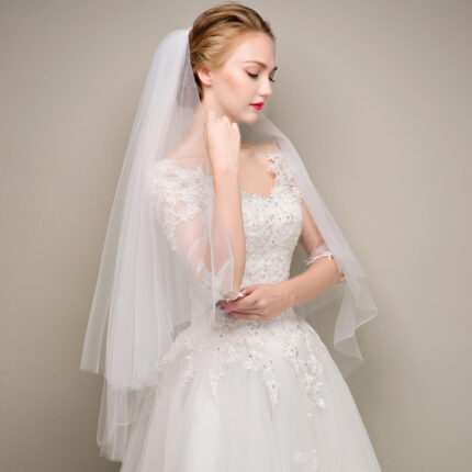 Voile photographique double épaisseurs pour la mariée